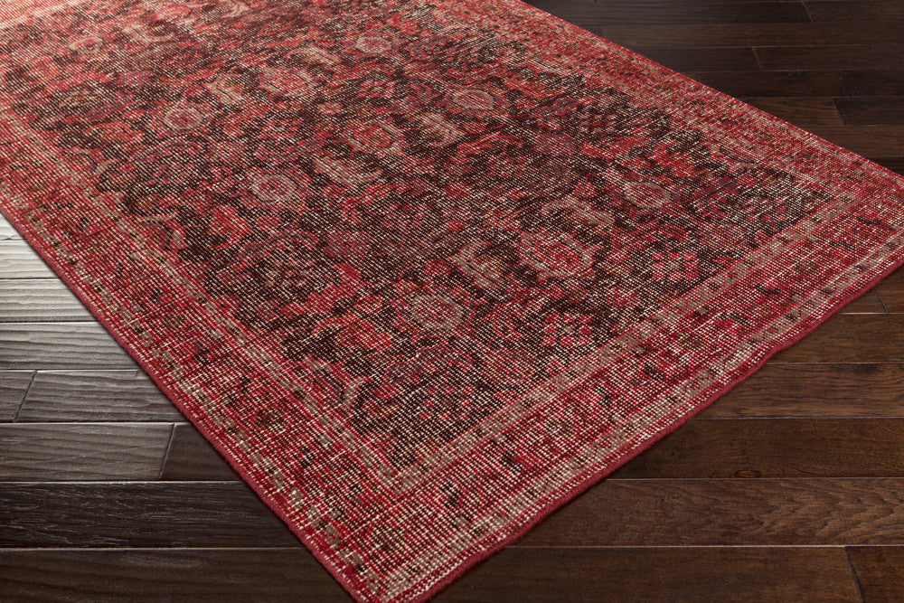 Zahra Chocolate/Cherry Area Rug
